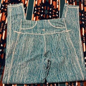 BuffBunny Teal and White Patterned Leggings